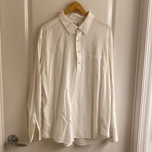 Men Tasso Elba white long sleeve shirt, size:XXL, like new.